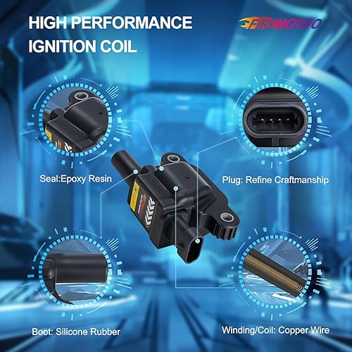 Miniatura 2 de FIREMOTOO Paquete de 1 bobina de encendido compatible con Cadillac Chevy GMC Pontiac G8 Grand Prix Tahoe Yukon Silverado Impala Trailblazer