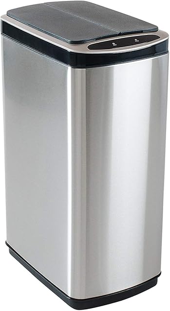 Addis 30 Litre Slim Butterfly Touch Free Sensor Waste dustbin bin, Stainless Steel