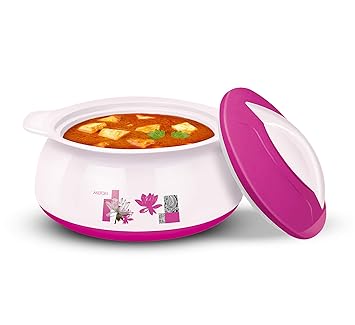 Milton Delish 1000 Insulated Inner Stainless Steel Casserole, 740 ml, Milky White