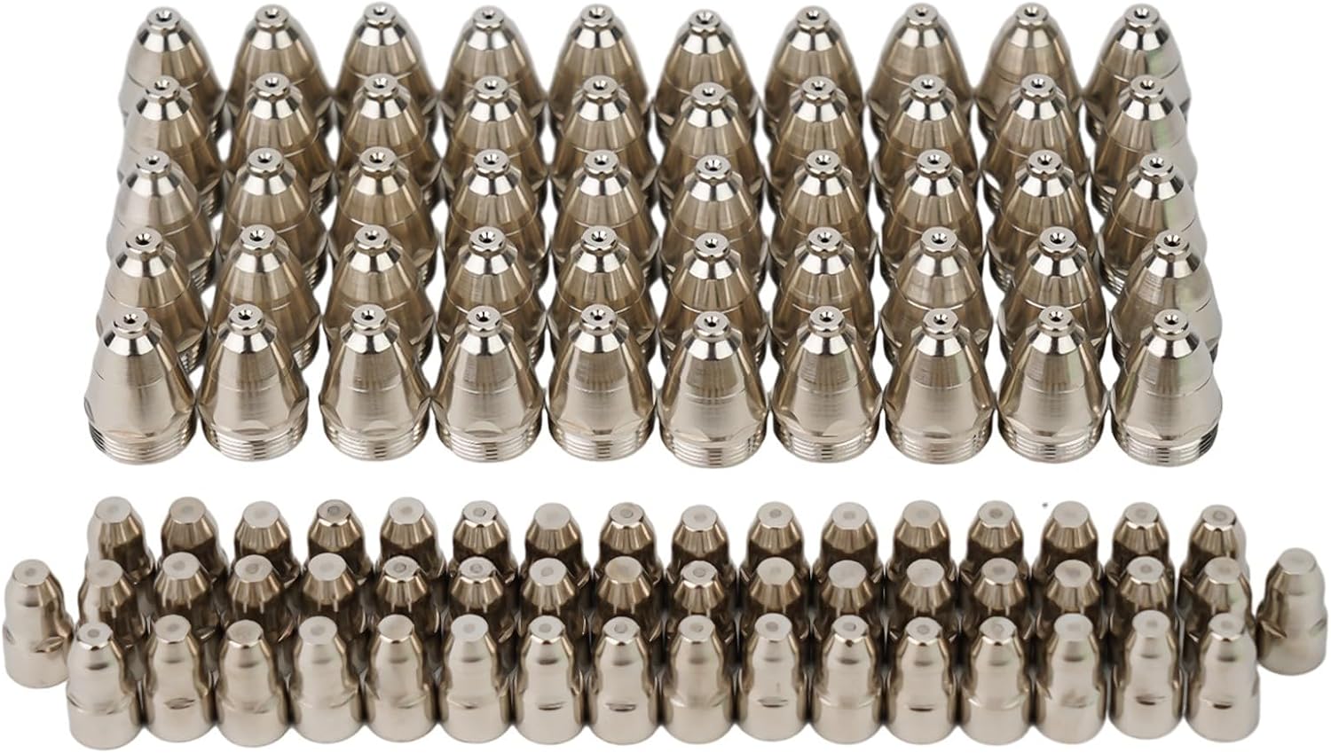 50pcs Plasma Torch Consumables + 50pcs Electrode Tip Nozzle for P-80 Air Plasma Cutting, for P80 Plasma Cutter Nozzle Electrodes Consumables Kit(1.3mm)