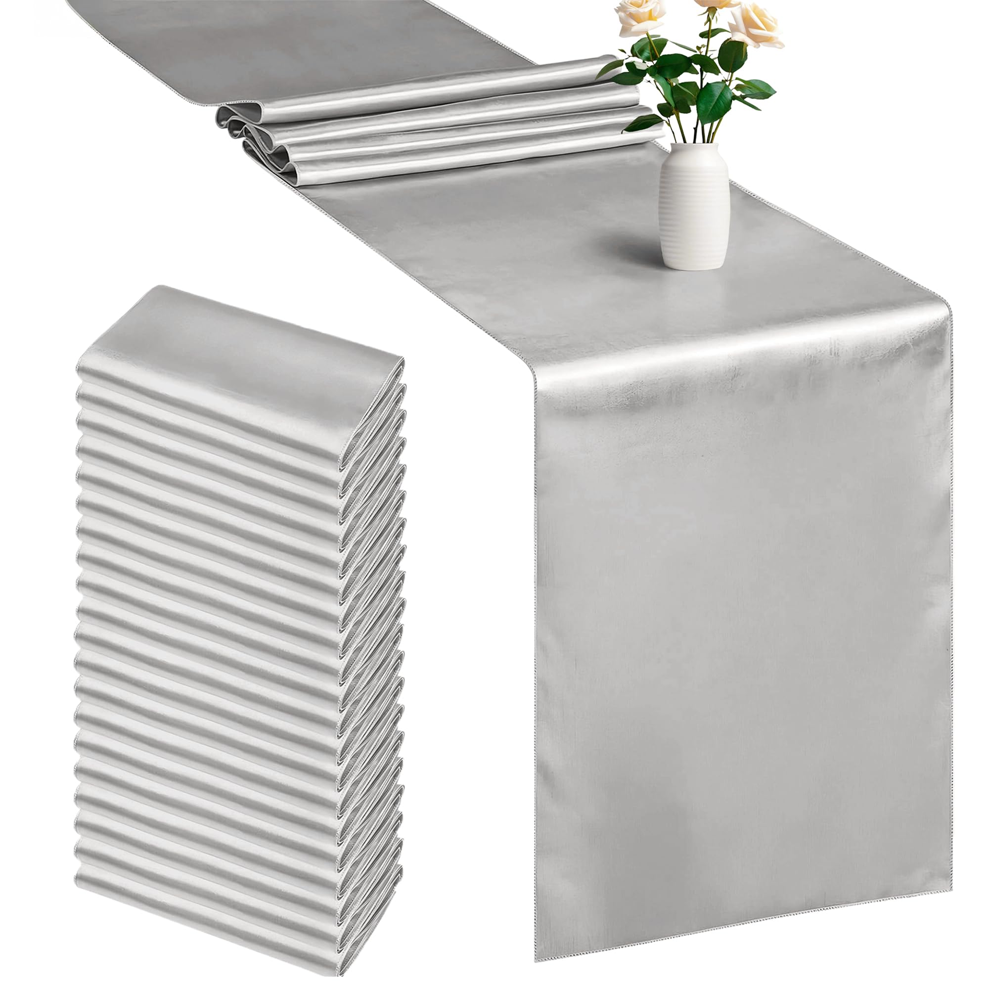 Trimming Shop Silver Table Runner, 11 x 108 Inch (Pack of 20) โ image 1