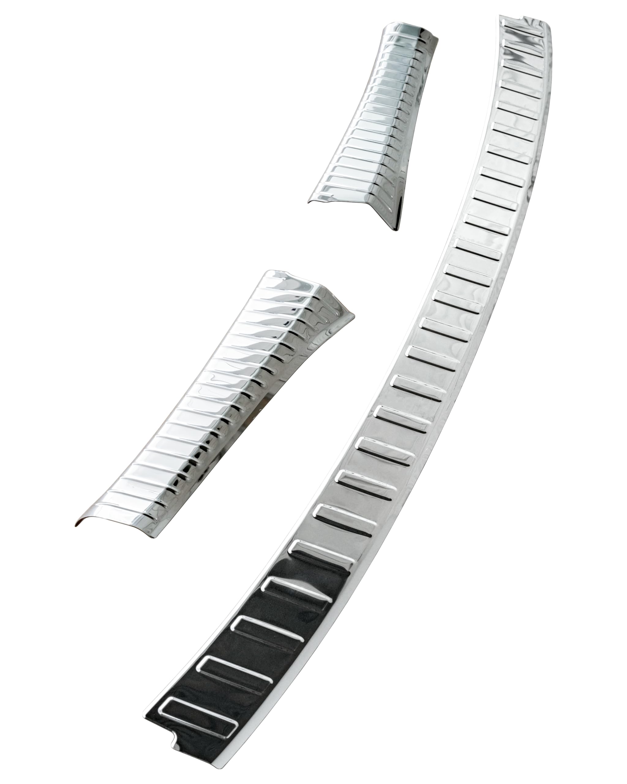 RECAMBO Juego de protectores de parachoques de acero inoxidable compatible con Dacia Jogger | año de fabricación a partir de 2021 - pulido brillante, aspecto cromado - estilo y protección para el