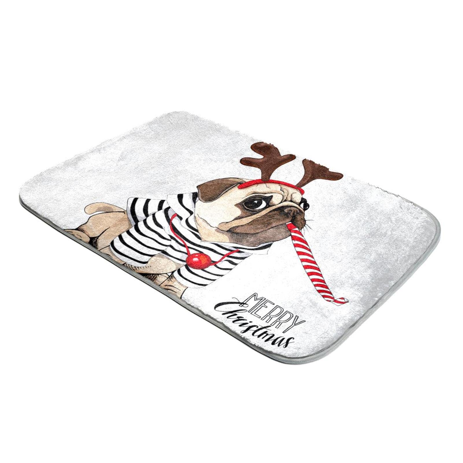 Tapis carlin de Noël en fausse fourrure douce imitation poils longs