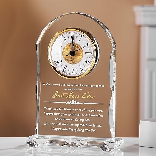 Miniatura 10 de Regalos de Agradecimiento para Mujeres y Hombres Reloj de Cristal, Regalo de Reloj de Agradecimiento para Compañeros de Trabajo Amigos Maestros,