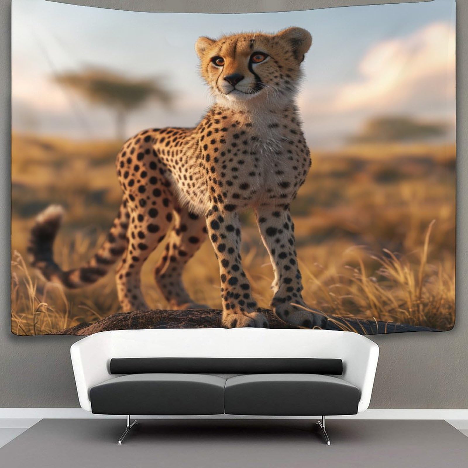 kaiyun Animal Tapestry Cheetah Wall Hanging Tapestries for Bedroom Living Room Apartment Dorm Decorations Wall Art Decor 180cmx230cm