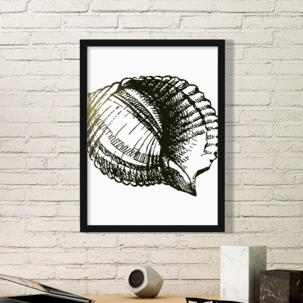 Cadre photo pétoncle en bois noir petit modèle à offrir en cadeau de décoration maison