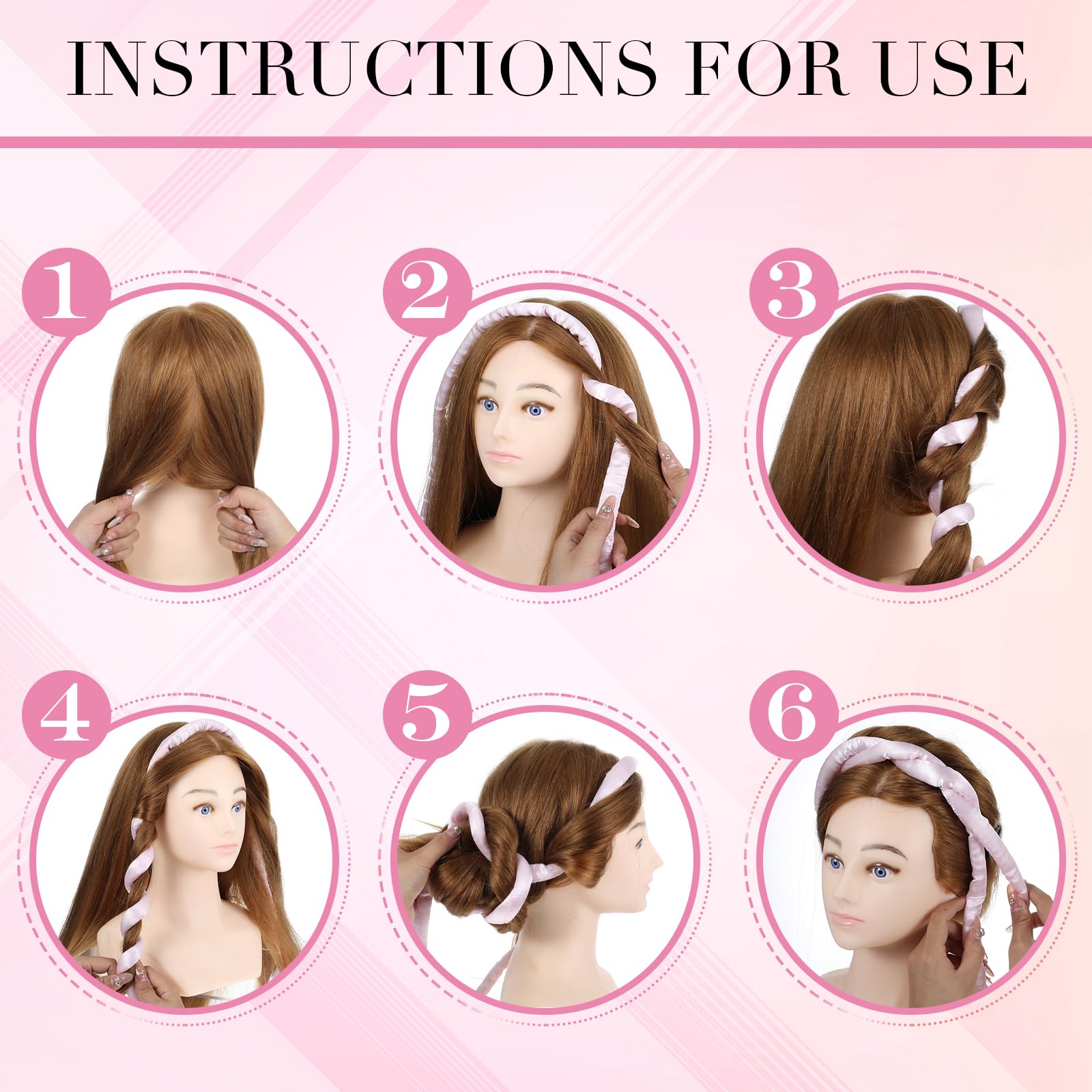 AOZUO Heatless Curling Rod Headband - Image 4