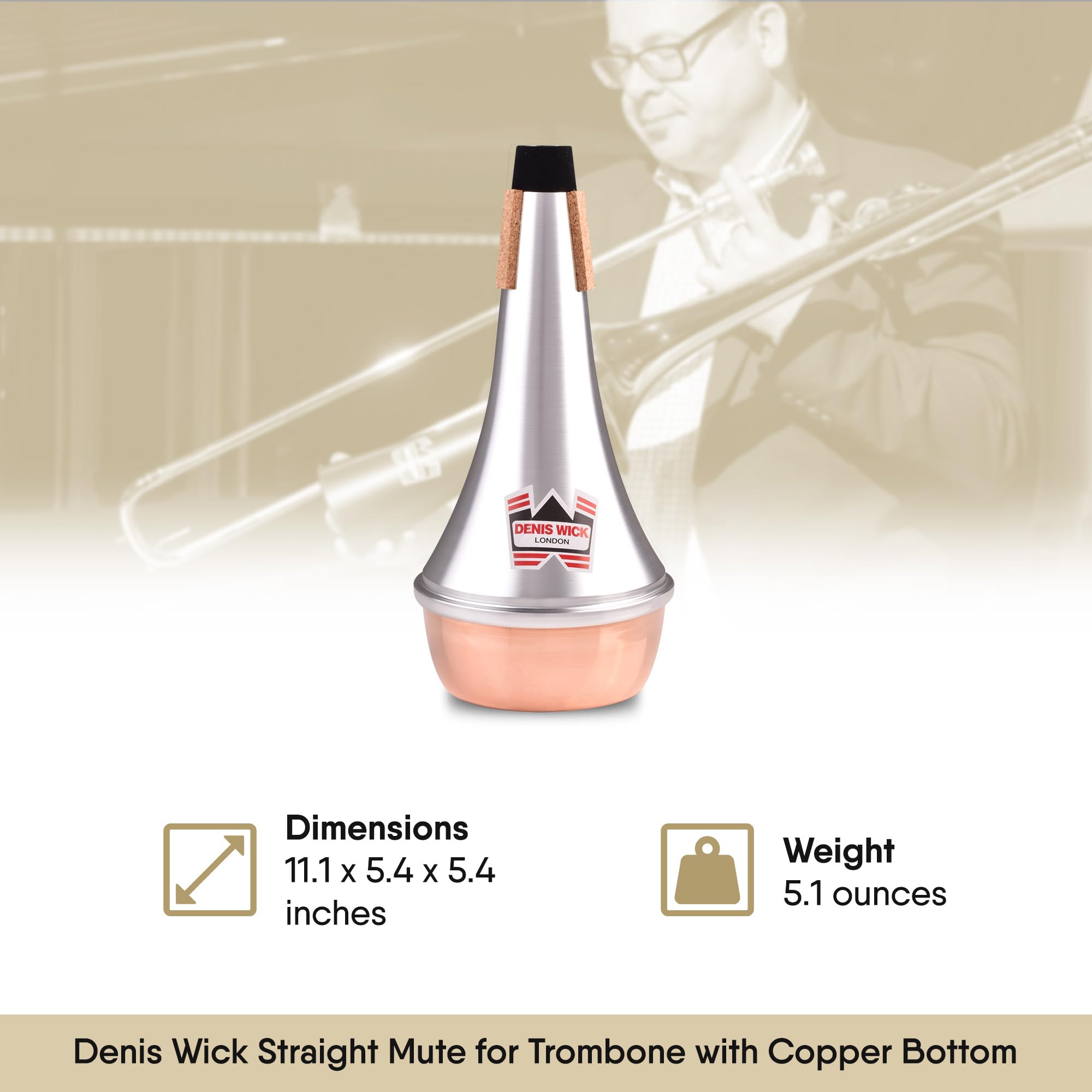 Amazon | Denis Wick ストレートミュート トロンボーン用 銅底付き