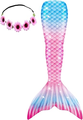 Colas de sirena para mujer, cola de sirena a juego para niñas