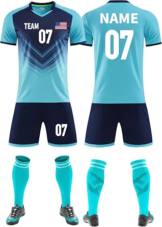 TOMIYO Personalized Soccer Jersey Shirts Short Custom with Logo Number Team | Personalized Soccer Shirts For Men Boys Kids Adults Camisetas De Futbol Jersey