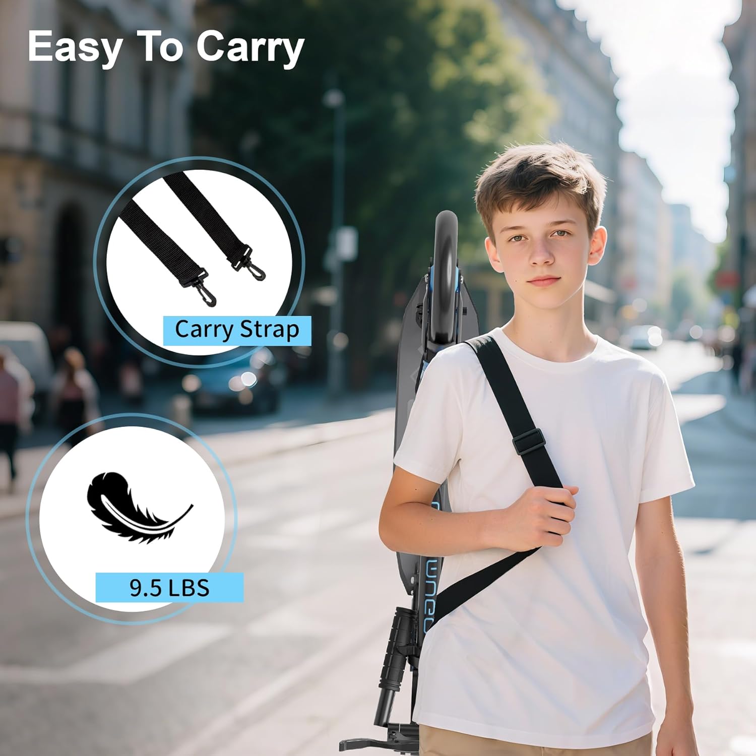 Kick Scooter with Dual Brakes for Kids Age 8+, Teens, Adults, Dual Suspension Foldable Lightweight Scooter with 8 Inch Big Wheels, Max Load 240 LBS Wide Deck - Image 6