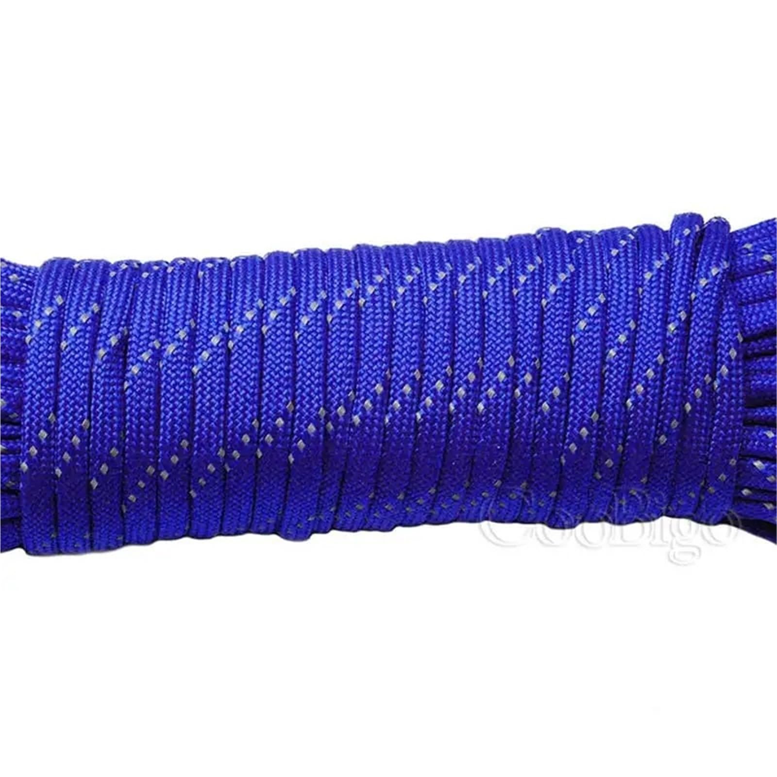 Paracord, 1 szt. Odblaskowa lina o średnicy 4mm do przetrwania spadochronowa smycz Camping wspinaczka piesze wycieczki sznur bielizny (C7,50 Ft)