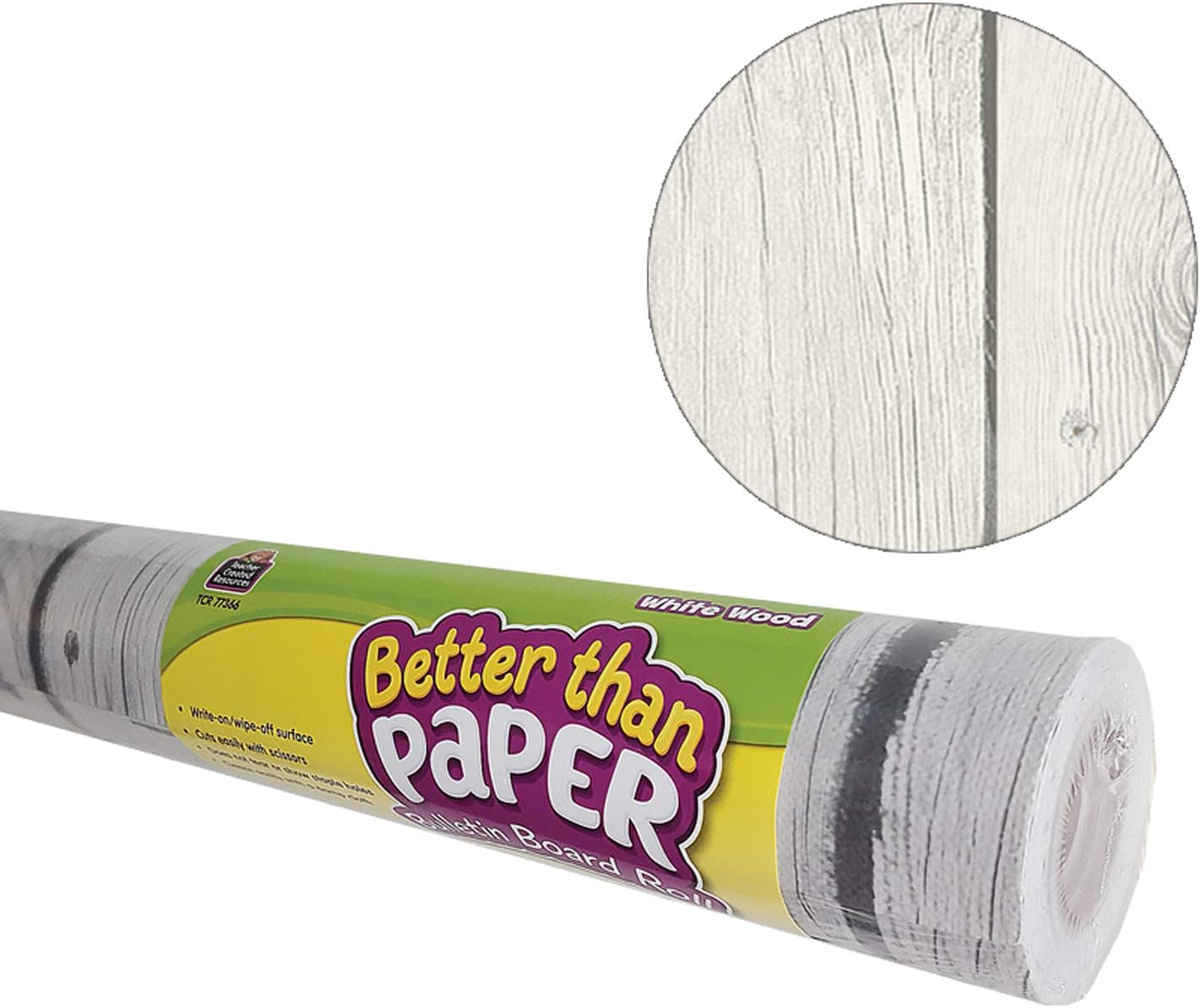 Teacher Created Resources - TCR6331 - White Wood Paper Board Roll