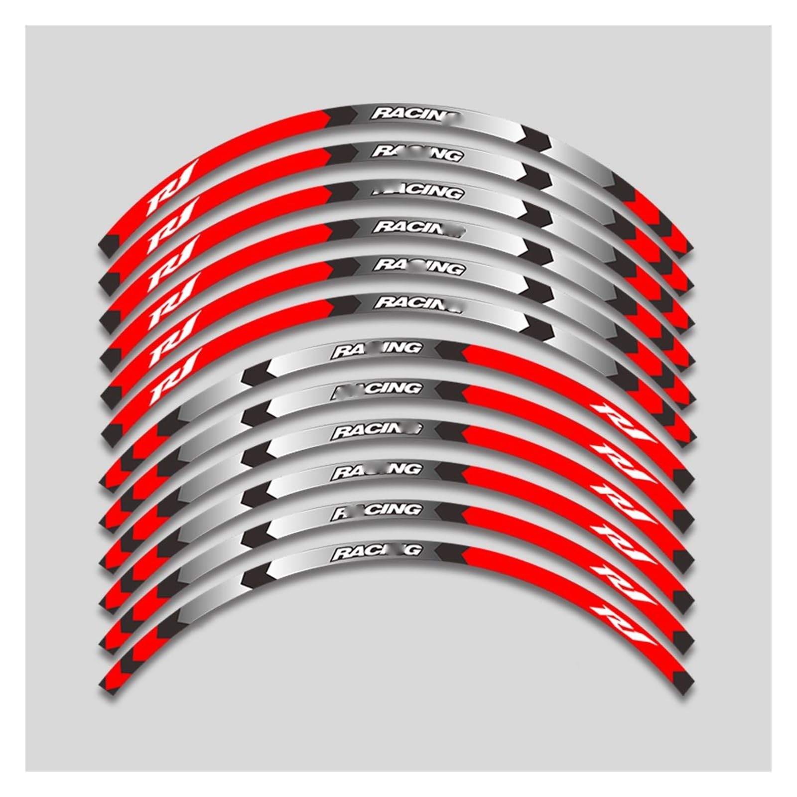 Frynuzb A2 Applique For For Yzfr1 Yzf R1 17Inch Motorcycle Sticker Wheels Reflective Stripe Rim Waterproof Decorative Decals Set(A2)