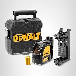 DEWALT Line Laser, Self-Leveling, Cross Line, Red Beam (DW088K)