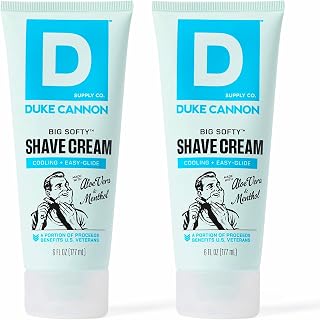 Duke Cannon Superior Grade Shaving Cream - Barbershop Formula with Aloe Vera, Shea Butter, Macadamia Nut Oil (6 ounces) 2 Pack