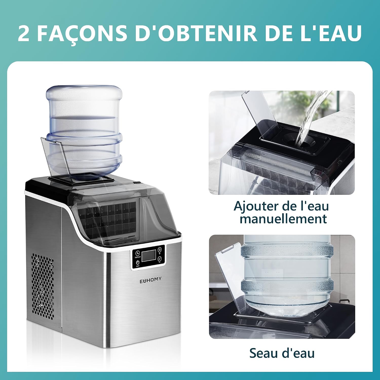 Employé utilisant la machine à glaçons lors d’un événement