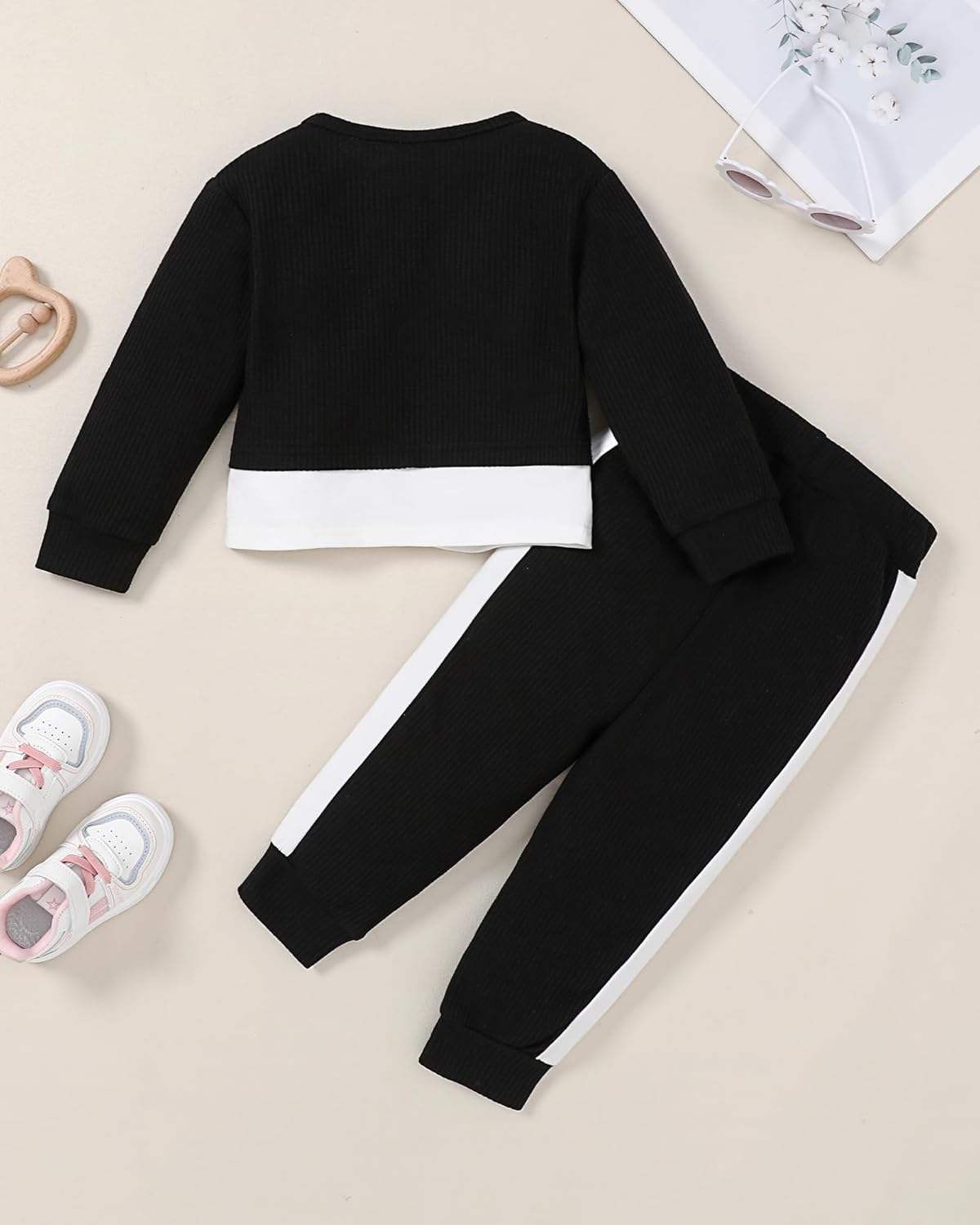 ZOEREA Toddler Baby Girls Clothes Outfits Long Sleeve Pullover Sweatshirt Tops + Pants Set Fall Winter Sweatsuits 1-6T - Image 6