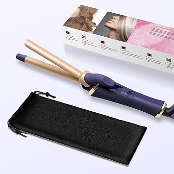 UMIGA Mini Curling Tongs, 13mm Travel Curling Tong, Small Curling Tongs for Short Hair, Hair Curler with 5 Adjustable Temperature from 120-200 , Curling Tong for All Styler, Double Voltage