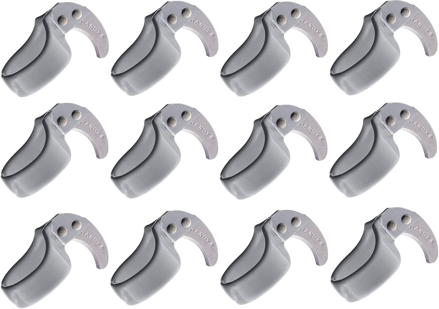 The Original Handy Safety Knife - Utility Ring Knife for Finger with Sharp, Curved Blade - Ring Size 9 - Yellow - Standard Blade - Dozen - By Handy Twine Knife