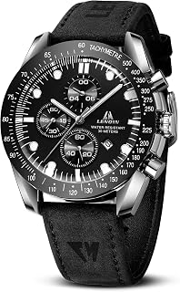 Mens Watches Analog Quartz Watches for Men 30M Waterproof Men's Wrist Watch with Date Leather Band No Chronograph