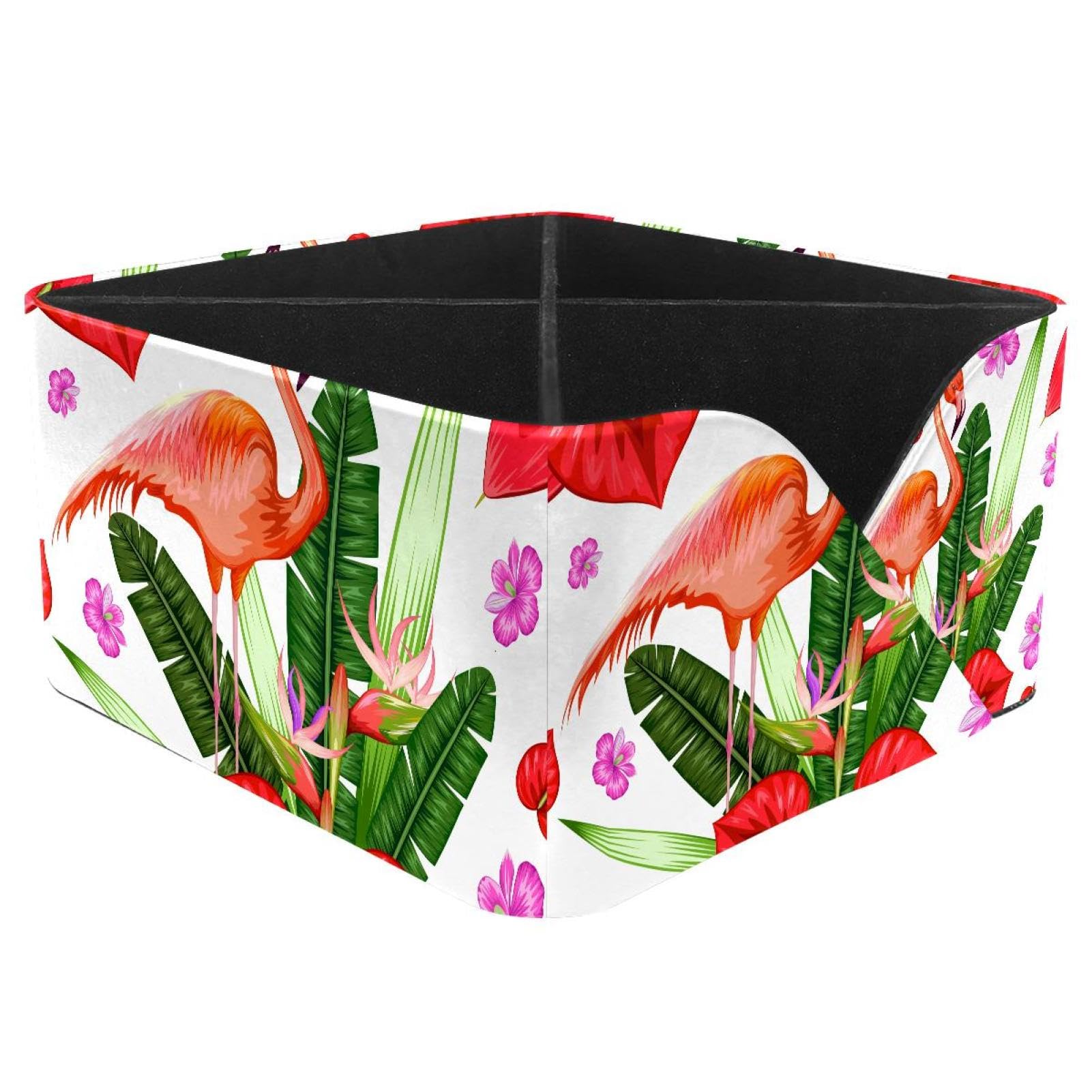 KengjuTesu Flamingo Desktop Organizer Pen Holder, Rectangular Pencil Cup for Office, Study and Makeup Stations