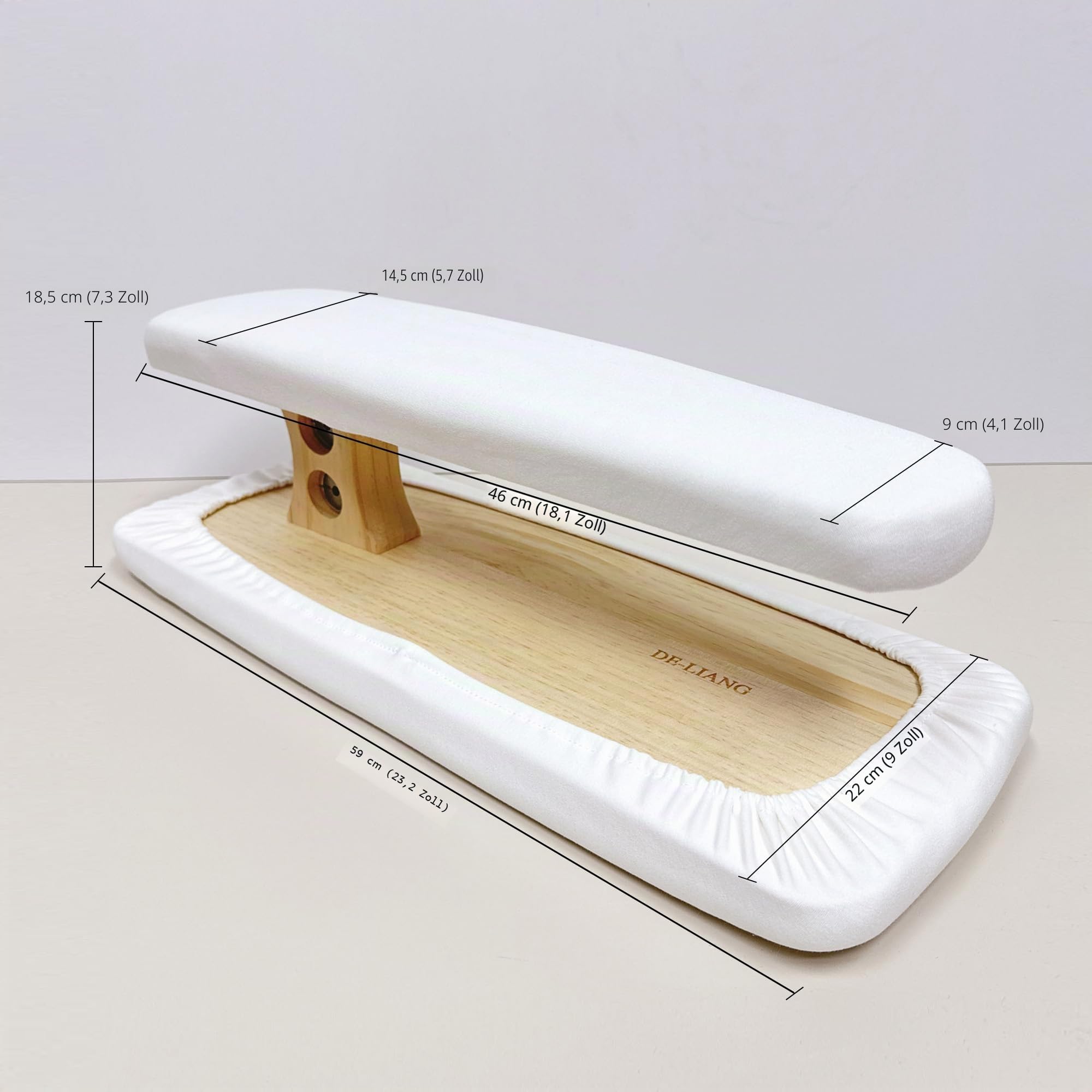 Schneider Ärmel Bügelbrett Groß Lange, Langes Ärmelbügelbrett mit Baumwollbezug und Holzfuß, Beidseitig Verwendbar Heim-Ironing Board für Ärmel, Brust, Hosen, Hemden und den Brustbereich