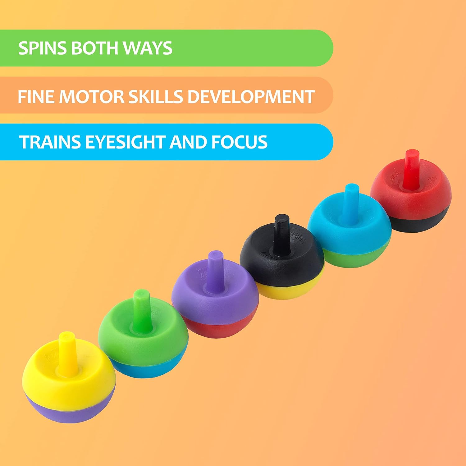 Spinning Tops for Kids - Tippy Tops Flip Upside Down Spinning Toys -25pcs - Easter Egg Fillers - Spinning Top Party Favors - Plastic Spinning Tops Bulk Gifts for Kids