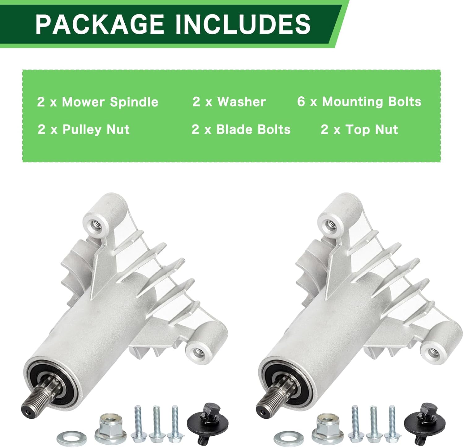 130794 Spindle Assembly Fit for 42" 36" 38" Deck Craftsman LT1000 LT2000 DLT3000 LTX1000 DYT4000 Husqvarna LT130 YTH150 YTH1842 Mower with Poulan Pro Tractor Replaces 532130794 128774 128285 (2 PACK)