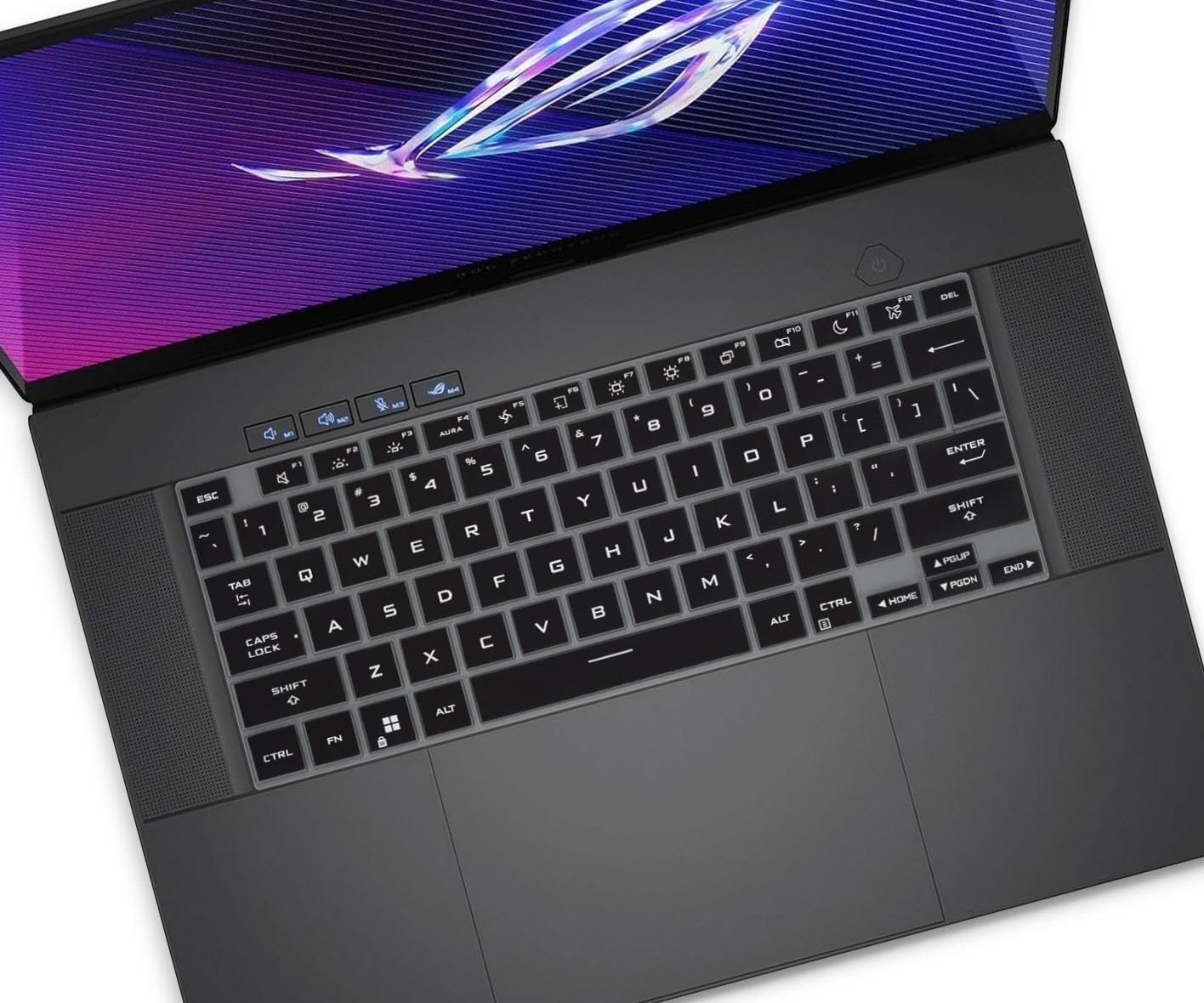 iFyx Silicone Keyboard Cover for ASUS ROG Zephyrus G14 GA403 G16 GA605 GU605, ROG Flow Z13 GZ302 Laptop Keyboard Skin Protector 2024-2025 (Black)