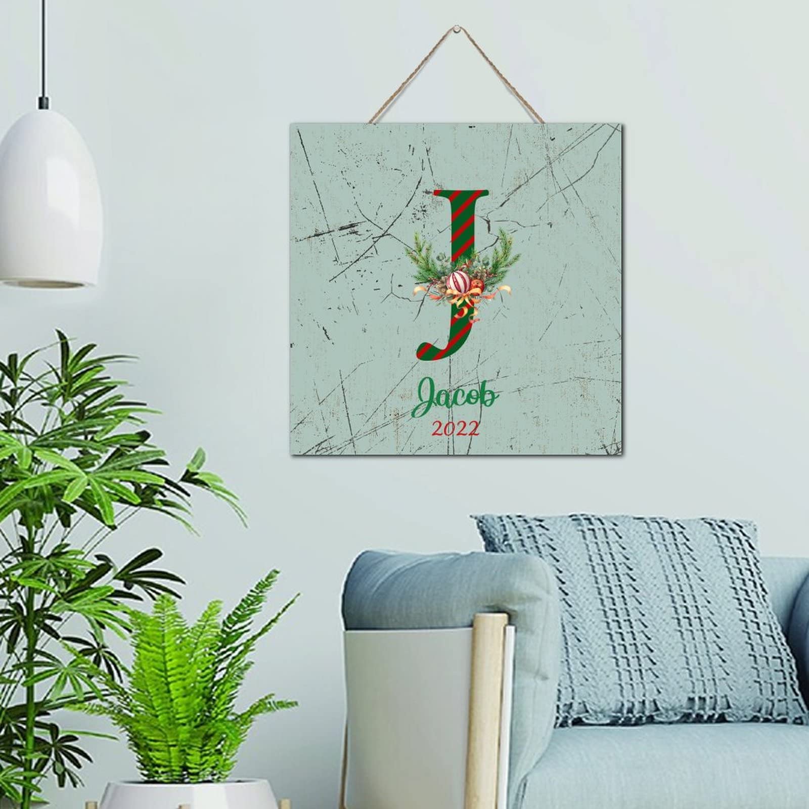 Monogramme personnalisé en bois idée cadeau Noël idéale