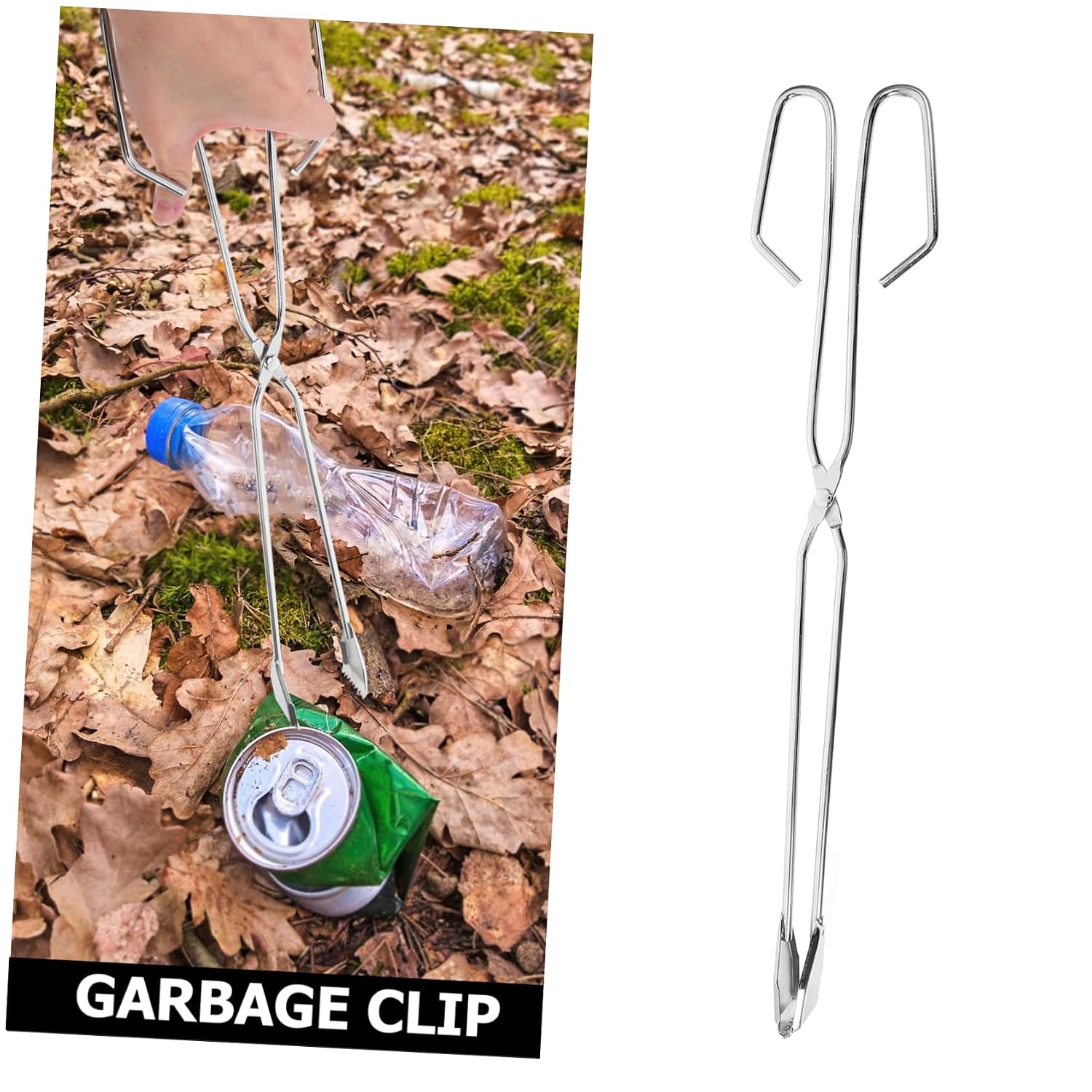 5pcs Trash Picker Tool Stainless Steel Litter Collector Grabber for Efficient Garbage Retrieval Multi-Functional Cleaning Aid for Easy