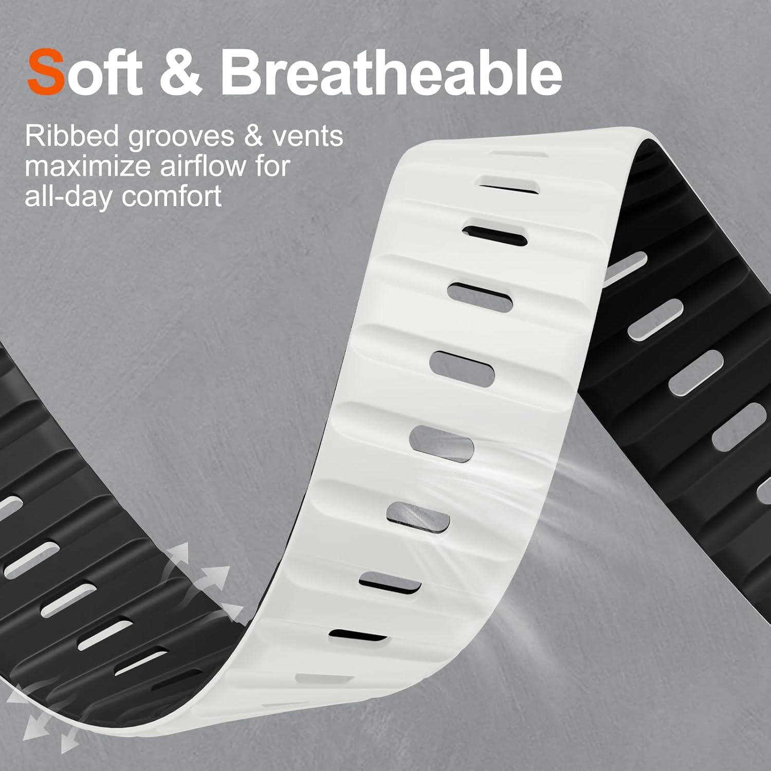 Easuny Magnetic Loop Compatible with Apple Watch Bands for Men 44mm 45mm 46mm 49mm 42mm 40mm 41mm, Sport Silicone Breathable Watch Strap for iWatch Series 11 10 9 8 7 6 5 4 Ultra 3/2/1 SE 3/2/1