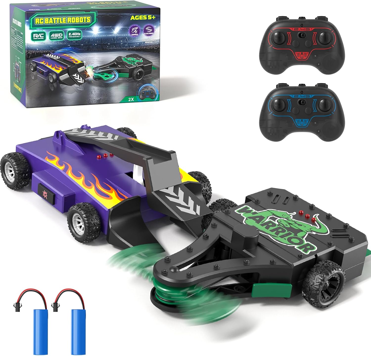 Remote Control Battle Robots, 2-Player Battle Robot Toy for Kids, 2.4 GHz Wireless Fighting Robots Game Set, STEM Toys Gifts for Boys and Girls Ages 6