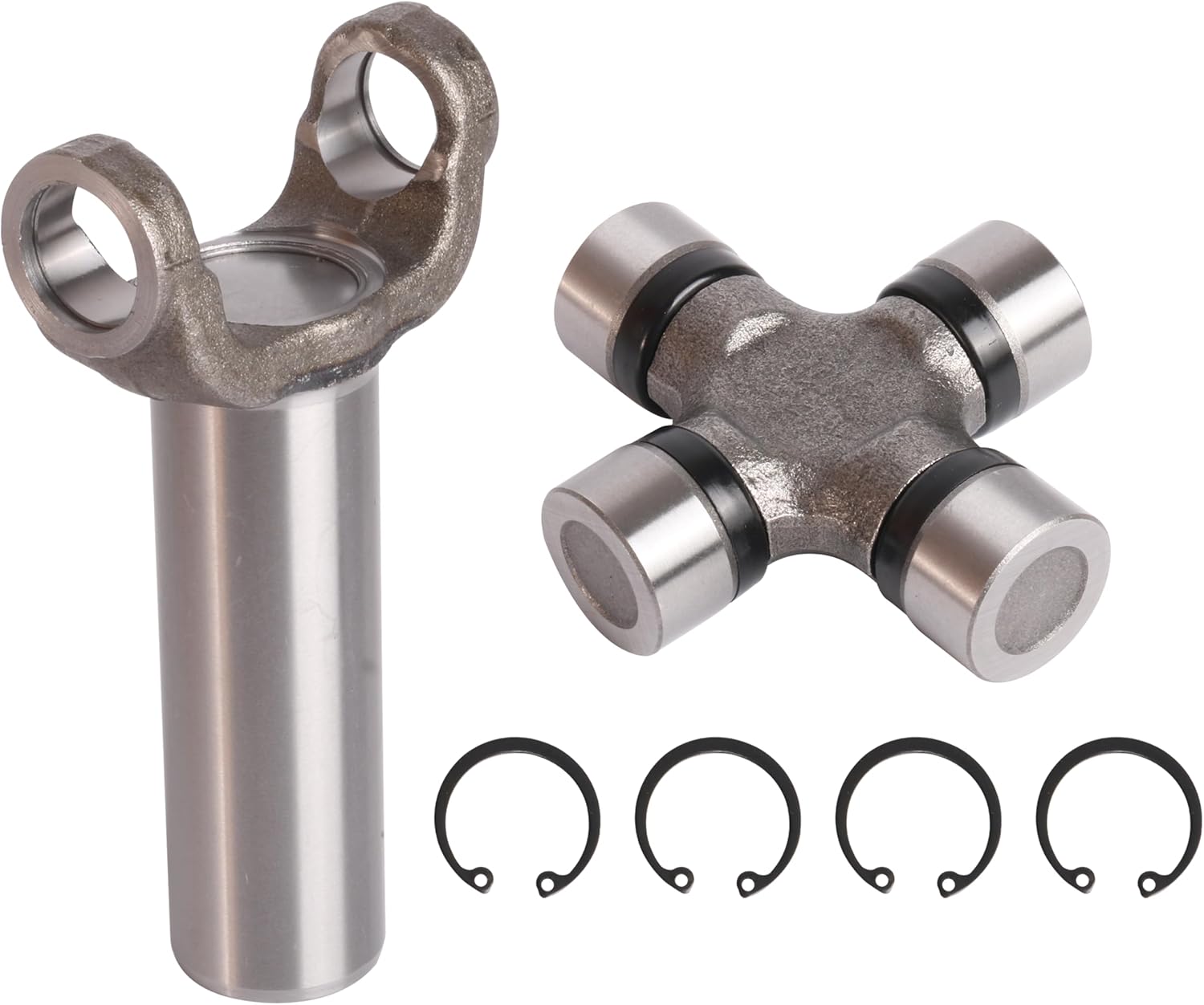 (2-3-6041X) Transmission Slip Yoke 1330 Series + (5-134X) U-Joint Kit, Compatible with Ford C-6 for T45 for FMX, 31 Spline