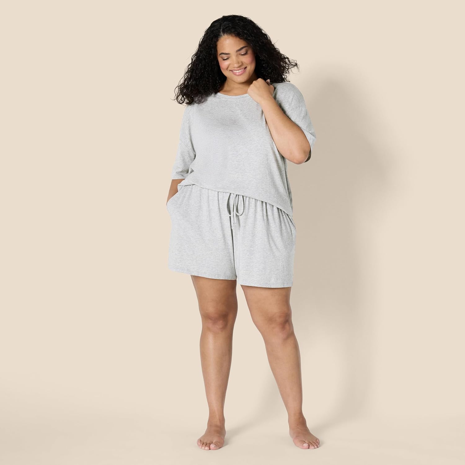 Amazon Essentials womens Soft Cotton Blend Short Sleeve T-Shirt and Short Sleepwear Set - Image 5