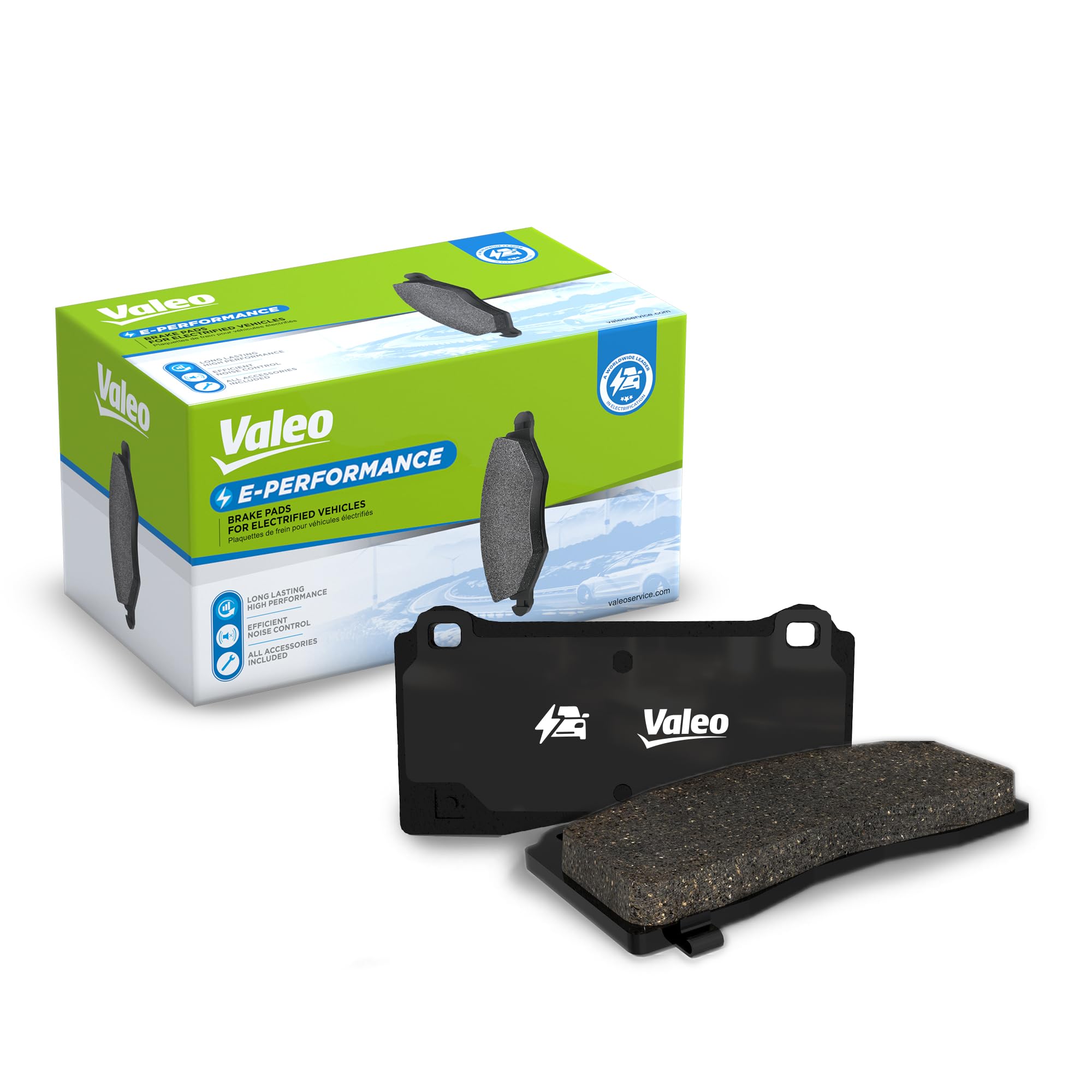 Valeo E-Performance - Disc Brake Pads - 610467-4 Pieces - Front Axle - Fully Equipped with Assembled and Included Accessories, Brake Expert Since 1923