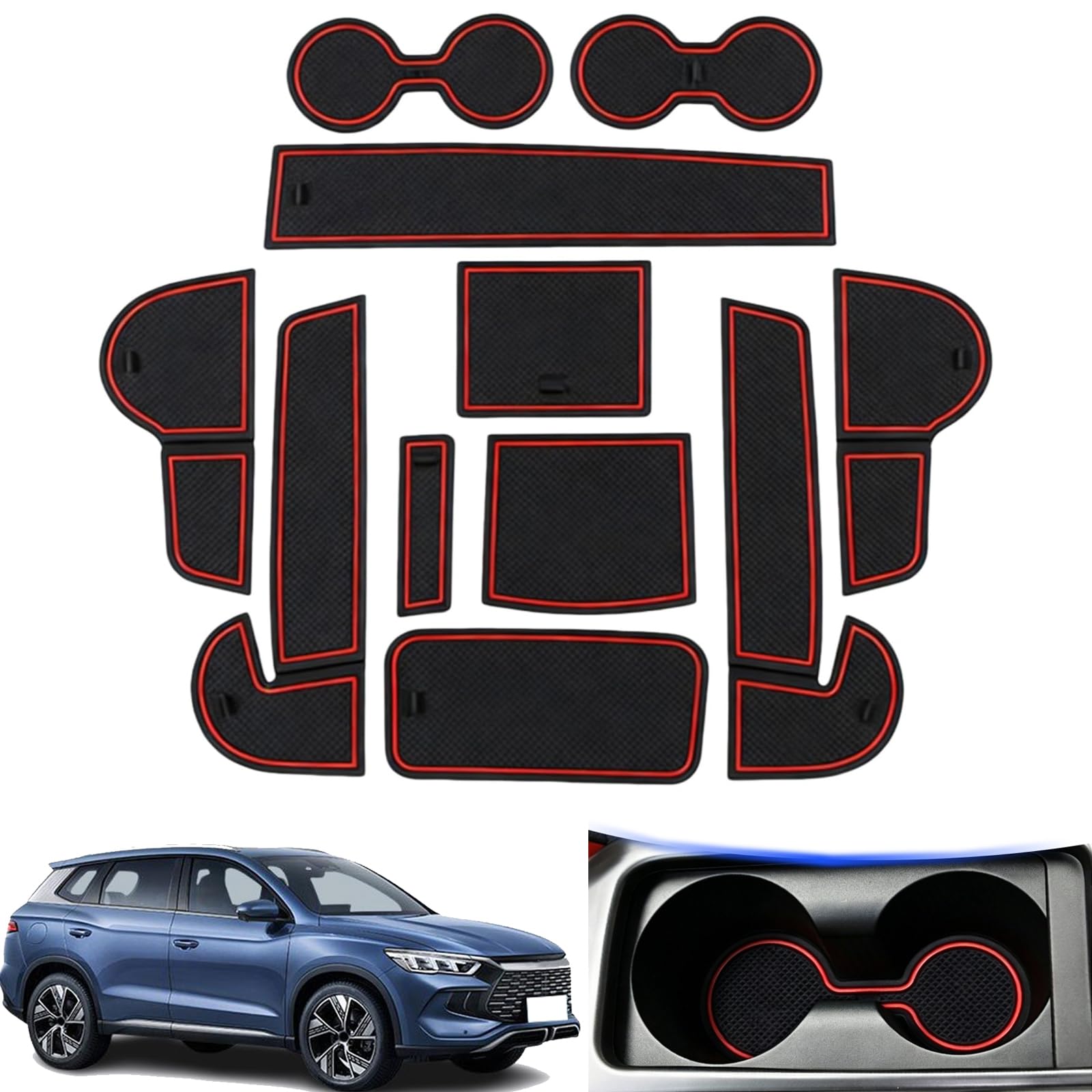 Alfombrillas BYD Song Pro de goma premium antipolvo para consola