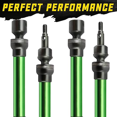 Miniatura 4 de RCAWD Juego de eje de transmisión delantero y trasero 4X deslizante para 110 Arrma 3s Blx New Big Rock Monster Truck (verde)