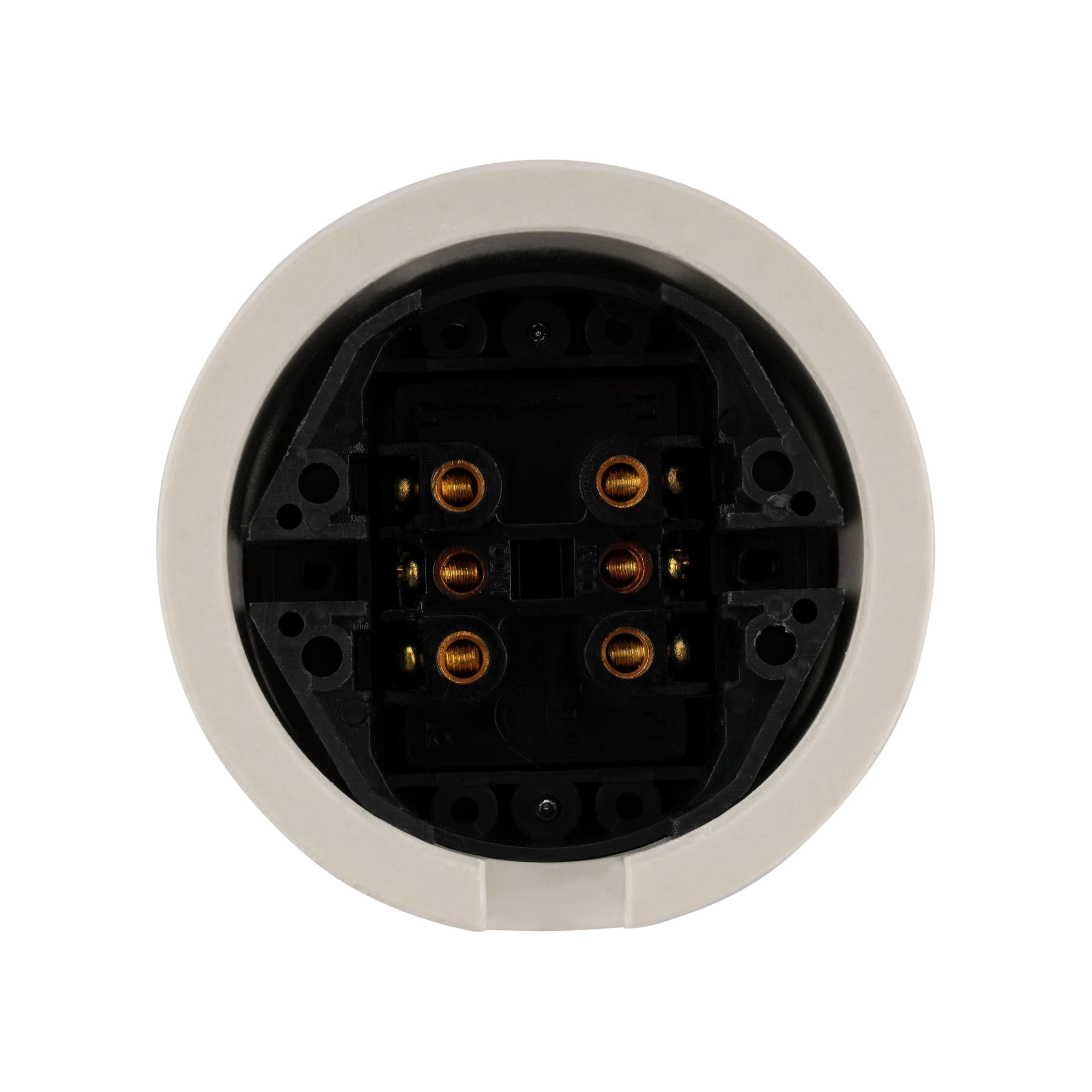 Aufputz Porzellan Retro Kreuzschalter, All-in-One, Serie QR1 weiß
