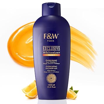 FAIR & WHITE Exclusive Brightening Shower Gel With Vitamin C - 1000ml / 33.8 fl oz - Moisturizing Body Wash for Soft, Fresh & Glowing Skin Daily Cleansing Formula