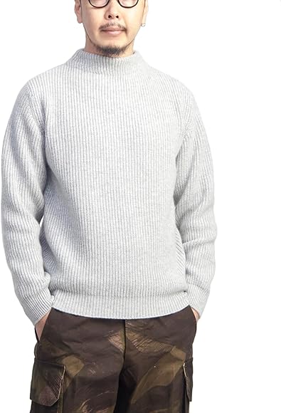 Amazon | [MOONCASTLE] ムーンキャッスル カシミヤ100％ 片畔モック 