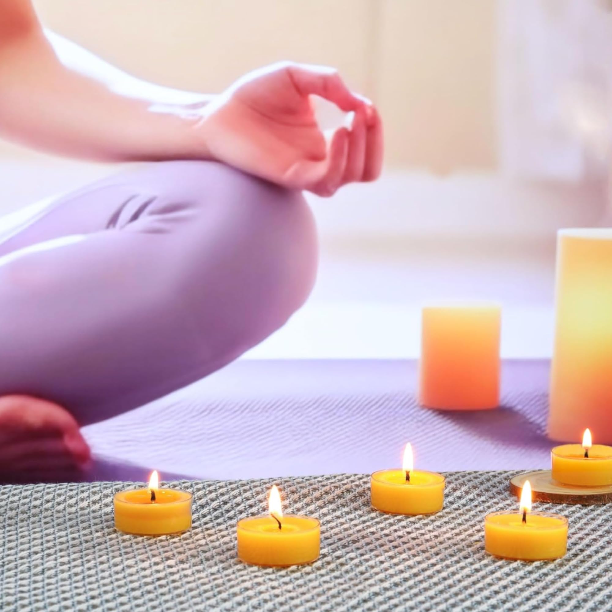24 SZT Podgrzewacz Tealight z wosku pszczelego 100% czysty wosk pszczeli (po 4 godziny palenia) Wszystkie naturalne, ręcznie robione,bezzapachowe Świece o zapachu miodu Świece Do Spa, Jogi, Medytacji