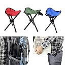 D-Dayons Portable Folding Chair with Arm Rest and Cup Holder with Carrying Bag for Camping Travelling Lawn Patio Fishing Garden Beach Picnic Outdoor Foldable Chair (Tripod Stool Child) gallery image