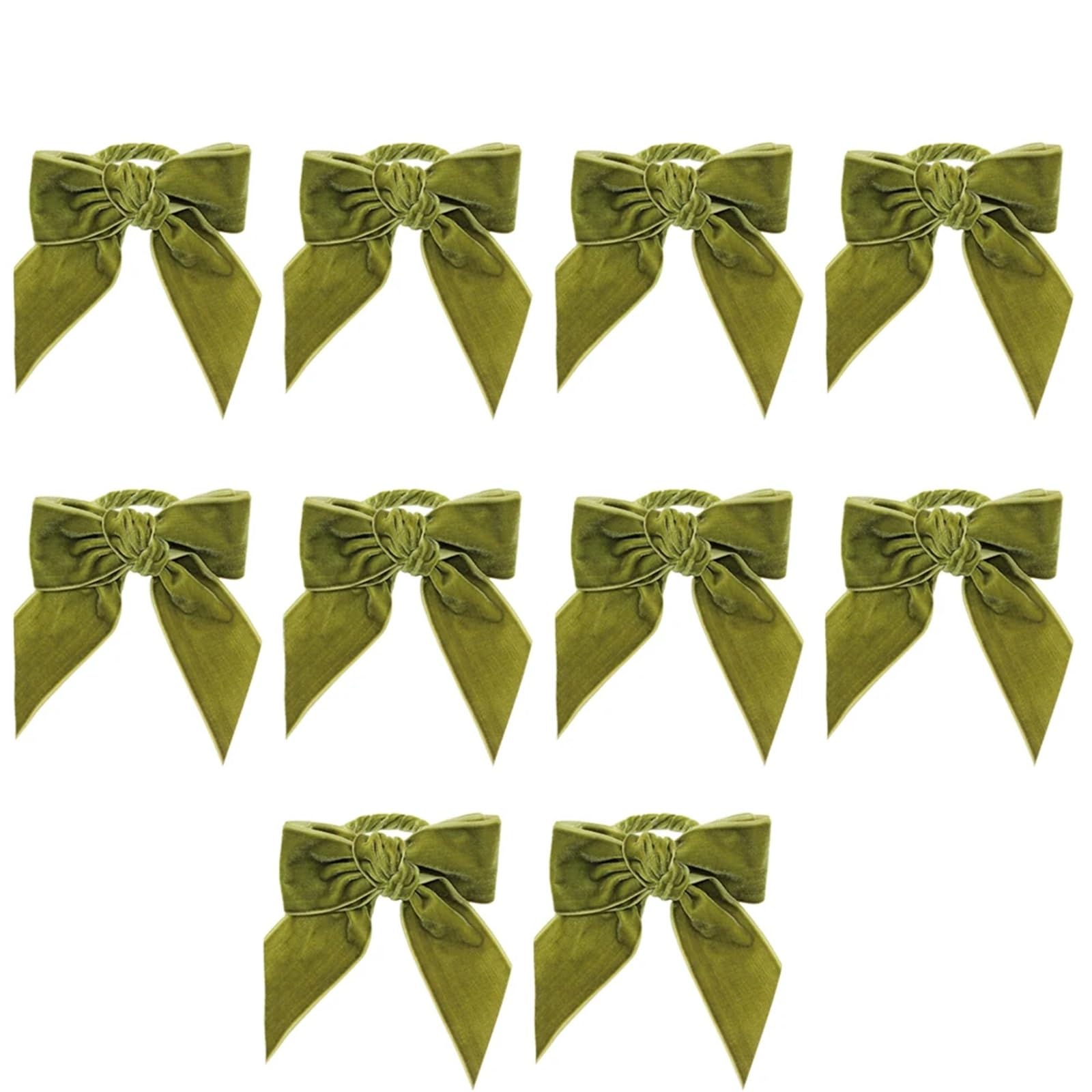 Usohjz Color 2 10Pcs Christmas Napkin Rings Velvet Bow Holder