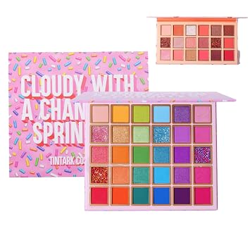 Tintark 48-Color Eyeshadow Set 30 Rainbow & 18 Peach Palettes | Matte, Shimmer, Glitter & Metallic | Highly Pigmented, Vegan & Cruelty-Free Makeup Bundle