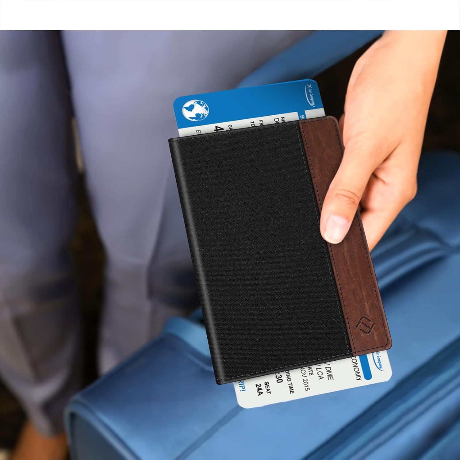 FINTIE Passport Holder, Slim Travel Wallet RFID Blocking Card Case Cover | Passport Cover Protector Essentials with Credit Card Slots, For Women/Men