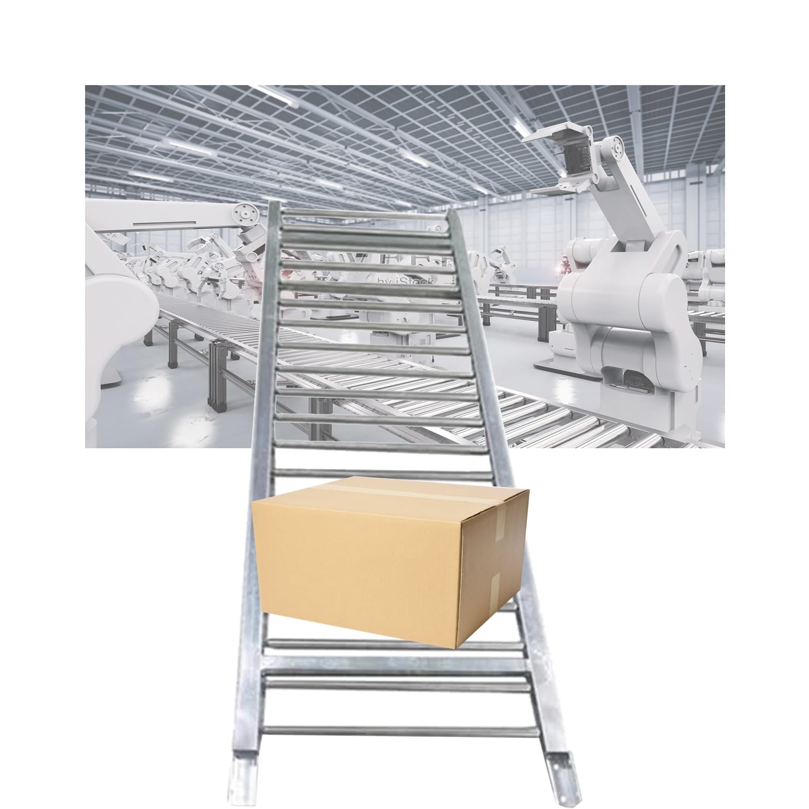Trasportatore a rulli leggero, 0,3 x 3 m, non alimentato per magazzini, fabbriche e celle frigorifere, perfetto per lo scarico delle consegne e soluzioni di stoccaggio pesanti.
