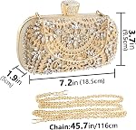 Purs d'embrayage pour les femmes Soirée, Sac à main transdermique pour la fête de mariage Cocktail bal de mariée