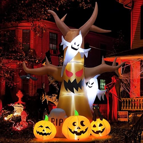 GOOSH 12 FT Halloween Inflatables Tree Outdoor Decorations Blow Up